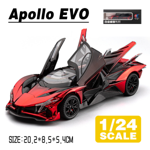 LEO 1:24 Apollo EVO Electroplating Edition Diecast Model Car Alloy Cars Toys Collection Gift For Kids Boy Girl