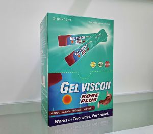Hỗ trợ giảm acid dịch vị giúp bảo vệ niêm mạc dạ dày giảm các chiệu chứng đầy bụng khó tiêu ợ hơi ợ chua trào ngược đau thượng vị/ Gel Viscon H-24 gói