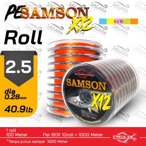 Senar PE Samson X12 Multi Color 100 Meter Konekting PE Relix Nusantara