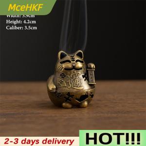 MceHKF Vintage Alloy Incense Burner Stick Holder Three Legged Hollow Out Mini Sandalwood Censer Incense Burner Home Decoration