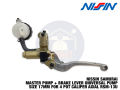 NISSIN SAMURAI MASTER PUMP + BRAKE LEVER UNIVERSAL PUMP SIZE 17MM FOR 4 POT CALIPER AXIAL RSM- 13U. 