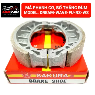 Má phanh cơ. Bố thắng đùm SAKURA lắp Dream Wave Rs Ws Rsx S110 Future Blade Và rất nhiều dòng xe số khác