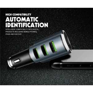 ORIGINAL LDNIO CM21 BLUETOOTH HEADSET SMART AND PORTABLE  4.2A AUTO-ID 3 USB PORT CAR CHARGER