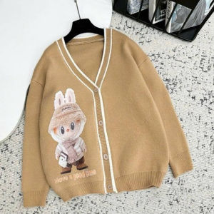💥[A377] Áo khoác len nữ Cardigan HÌNH LABULU siêu dễ thương vải dày thu đông dặn cực xịn xò - L2M