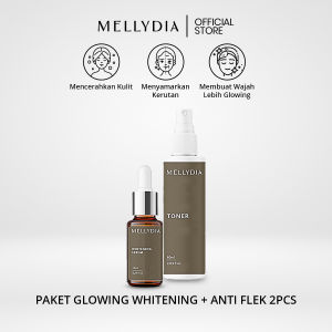 Paket Pemutih Skincare Pencerah Memudarkan Flek dan Hitam di Wajah I MELLYDIA 2in1 BPOM