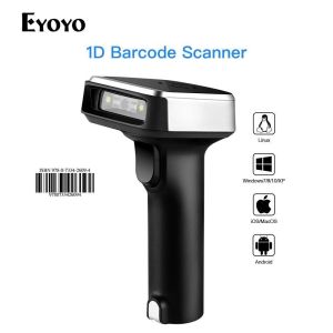 Eyoyo Handheld 1D 2D Wireless Barcode Scanner 3-in-1 Via Blueteeth USB Wired Bar Code QR Scan Reader for PDF417 Data Matrix UPC Compatible Laptops/PC/Android/iPhone iOS