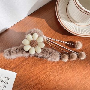 Jedai Jepit Rambut Jepitan Wanita Pita Bulu Halus Pom Pom Lembut Aksesoris Rambut kualitas Aksesoris Fashion Gaya Korea Korea Thailand Premium Ori Original