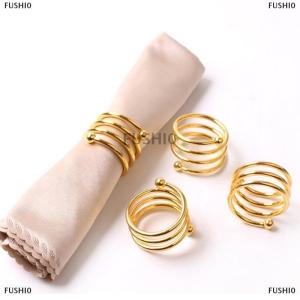 [COD] FUSHI0 1 chiếc nhẫn hình tròn Khăn ăn bằng kim loại sáng tạo nhẫn hình tròn Khăn Ăn Khóa kiểu phương Tây