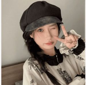 [Five adjustable wearing styles]Cloud Top Octagonal Beret Hat Berets Caps Niche Painter Hats