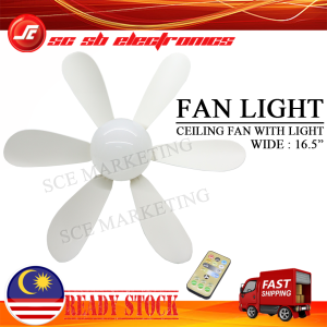 IN STOCK CEILING FAN WITH LIGHT REMOTE D420MM 30W E27 LED LIGHTS BEDROOM SILENT VARIBALE SPEED