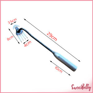 Sweet Belly คราดเก็บหญ้า แบบ mini อุปกรณ์ทำสวน คราดเหล็ก หัวคู่จอบขุดดิน 4 ฟัน ขุดหญ้า ขุดดิน rake