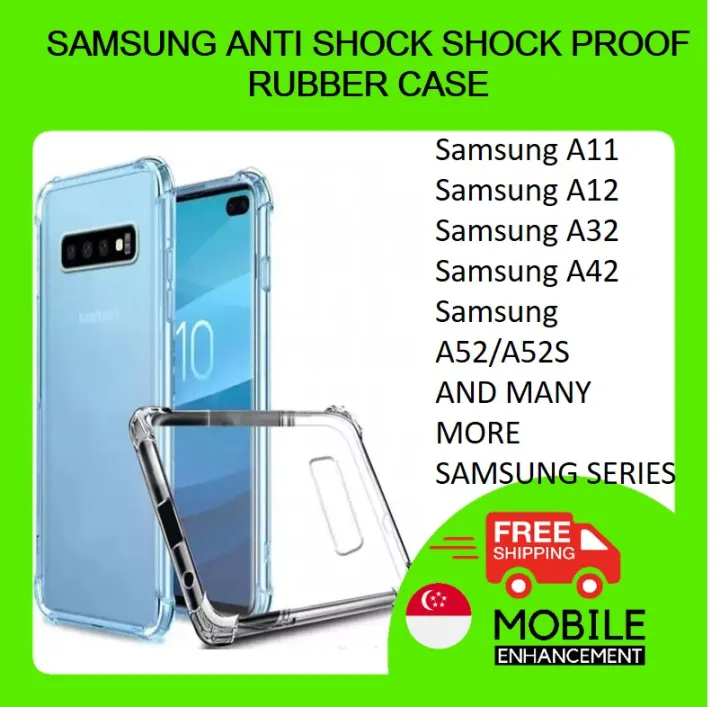 SAMSUNG A03 core A12 A13 A23 A31 A32 5G A51 A20/A30 A30s A32 A52 A52S A53 A33 A73 Anti Shock Rubber Case Transparent Tough Slim - READY STOCK