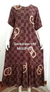 DASTER KEKINIAN BAJU WANITA SACKDRESS HM MISURI 02 TEBAL ADEM MURAH BISA BAYAR DI TEMPAT .