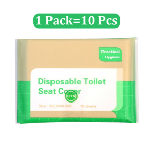 50Pcs Travel Portable Disposable Toilet Seat Cover Degradable Native Wood Pulp Bacteria-proof Toilet Seat Paper Mat