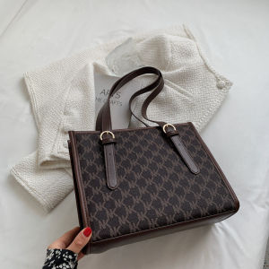 UISNMALL French style tote bag womens new fashion handbag large capacity commuting printed shoulder bag. #S5239