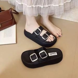 Free Shipping New Thick-Soled Height-Increasing Versatile Soft-Soled Slippers For Women Summer Style Suitable For Both Indoor And Outdoor Wear Lightweight Non-Slip And Comfortable To Wear