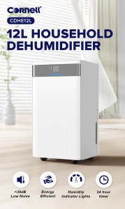 Cornell 12L 30L Dehumidifier High Coverage Area with Real Time Display