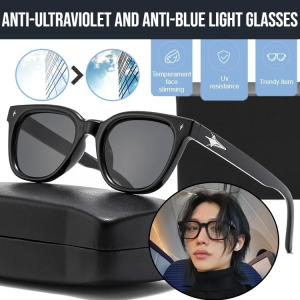 [Makeup-Free Magic Tool] Anti-Ultraviolet And Anti-Blue Light Small Glasses Men Women Fashion Radiation Protection Glasses Korean Pop Kpop