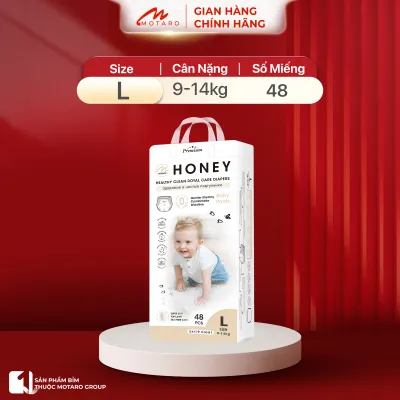 Combo 4 Bịch Tã/bỉm Honey Premium Dán Quần Chính Hãng Mềm Mại Thoáng Khí Cho Bé