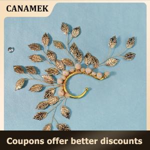 【 CANAMEK 】 Fashion Crystal Ear Bone Clip Handmade Ear-Hook Non Perforated Earrings for Womens Wedding Party Earrings Fashion Jewelry Dress Accessories
