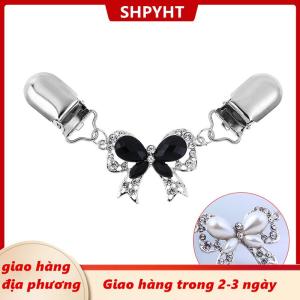 [COD] SHPYHT Giao hàng địa phương Thời trang Bow Cardigan áo len áo Pin khăn choàng Trâm Clip vịt khăn móc