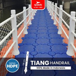 SPEEDS Handrail Tiang Kubus Apung Bahan HDPE 138cm Dermaga Apung 3 Lubang Magic Float 001-1602