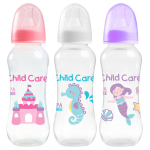 Child Care 8oz Baby Bottle Set (Anti-Colic Feeding bottle) (Standard Neck Bottle) (BPA Free Feeding Bottle) (Feeding Set)