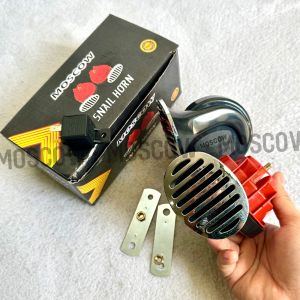 DOUBLE SNAIL HORN KLAKSON MOTOR MOBIL 12V DOBEL TONE 410 - 510Hz TWIN TONE KLAKSON KEONG DOUBLE HORN 12 VOLT ORIGINAL MOSCOW FREE RELAY BAUT BREKET PNP MOTOR MOBIL KLAKSON SET ISI 2 + RELAY UNIVERSAL
