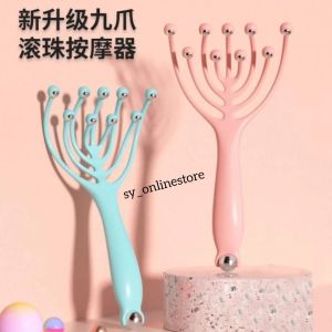 Nine-Claw Massager Scalp Massage Tingler Head Massage Ball Comb Hair Massage Comb