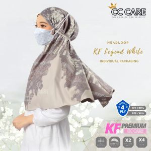 CC CARE KF94 Premium Face Mask 4 Ply Protection HIJAB Adult 3D Face Mask Headloop Korea KF 94