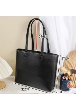 ABC BAGS#8810  TRENDIES BAG LEATHER MATERIAL TOTEBAG AND SHOULDERBAG FOR WOMEN