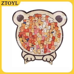 ZTOYL 1 Bộ Trò Chơi Ghép Hình Giảm Căng Thẳng Chủ Đề Động Vật: Chó Mèo Gấu Phong Cách Hoạt Hình Đồ Chơi Ghép Hình Bằng Gỗ Trang Trí Nhà Cửa Đồ Chơi Giáo Dục Vui Nhộn Quà Tặng