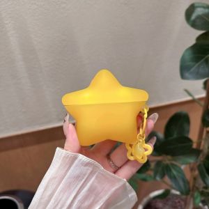 YESMILE Silicone Earphone Case Yellow/Blue Star Shape Headphone Case Portable Shockproof Earphone Protective Cover for Airpods Pro/Pro 3/3/4