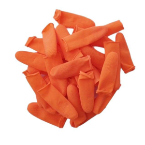 50Pcs Flexible Latex Finger Sleeves Finger Cots With Nonslip Surfaces For Making And Precisions Operations