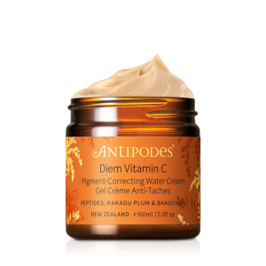 Antipodes Diem Vitamin C Pigment-Correcting Water Cream – Peptide Moisturiser for Glowing Skin – Hyaluronic Acid – Brightening Skin Tone – 60ml