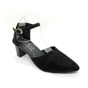 Giày cao gót vuông 5p bít mũi xếp BM07