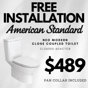 FREE INSTALLATION & DELIVERY - American Standard Double Vortex Flush Toilet Bowls with Pan Collar