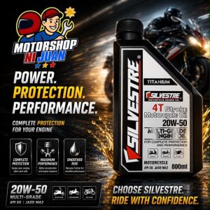 SILVESTRE Engine Oil 1L or 800ml 20W-50 (Multi Grade Motorcycle Engine Oil) API SG JASO MA2