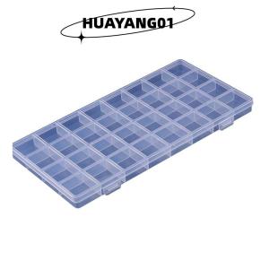 HUAYANG01 [2023 new HOT FASHION] 32 Lưới Ngăn Nhựa Trong Suốt Lưu Trữ Hộp Đồ Trang Sức Bông Tai Hạt Vít Chủ Trường Hợp Hiển Thị Tổ Chức Container