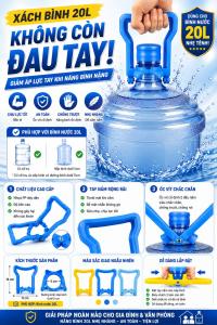 TAY CẦM BÌNH NƯỚC COMBO 2 CÁI 20L - PHỤ KIỆN NHỰA PP HỖ TRỢ THAY VÀ DI CHUYỂN BÌNH NƯỚC