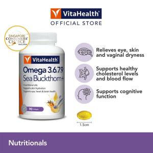 VitaHealth OMEGA 3679 SEA BUCKTHORN+ 90S [EXP10-2028] - Healthy Skin & Relieves Mouth Eyes Vaginal Dryness