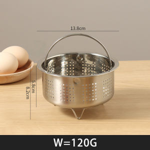 Vision 304 Stainless Steel Steamer Insert Steaming Rack with Handle Rice Cooker Steaming Basket Pressure Cooker Steamer for Kitchen