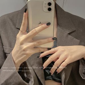 10 Pcs Rings Korean Retro Fashion Women Rings Cincin Set 10件套素圈戒指女Ins