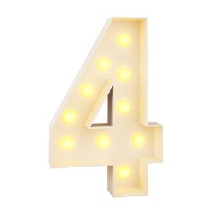 GLOBECART 0-9 Numbers LED Light Balloon 91cm Light Up Balloons Giant Birthday Figure Decoration Box Marquee Style Birthday Balloon Frame Birthday Decoration