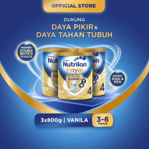 Nutrilon Royal 4 Vanila 3x800gr - Susu Bubuk untuk Usia 3-6 Tahun