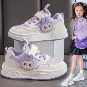 รองเท้าผ้าใบเด็กผู้หญิง LABUBU ส้นหนา น้ำหนักเบา กันลื่น เหมาะสำหรับนักเรียนประถม