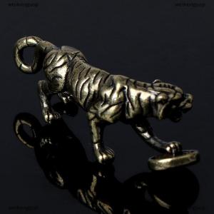 [COD] weikenguoji Brass Tiger Statue Ornament Chinese Zodiac Tiger Office Desk Decoration Pendant