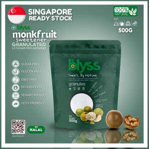 Blyss Monkfruit Sweetener - Natural Sugar replacement Erythritol Diabetic Friendly 500g Granules