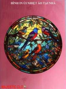 Hình ủi ép nhiệt-hình in áo Logo Chú chim nhỏ -Hình in ủi tại nhà bằng bàn ủibàn là đẹpchất lương-MAJESTIC.CLO-LUCK