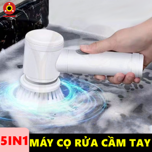 Máy Cọ Rửa Tích Điện Đa Năng Nhỏ Gọn Không Dây 5IN1 Chống Thấm Nước IPX6 Pin Sạc 1500mAh Thích Hợp Cho Việc Vệ Sinh Và Làm Sạch Trong Gia Đình